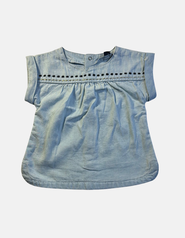 Baby Chambray Sleeveless Top